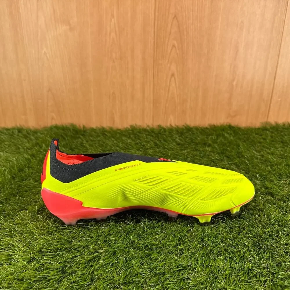 adidas Predator 24 Elite Laceless FG Solar Yellow IE2366 Men’s 8.5 Soccer Cleats